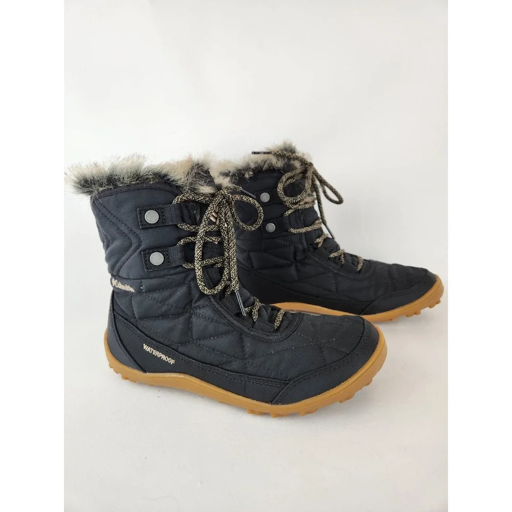 Columbia‎ Women's Girl's Minx Shorty III Black Waterproof Snow Boot 5 Tag SZ 5.5